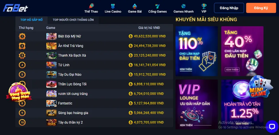 Thưởng chào mừng thành viên mới mb6